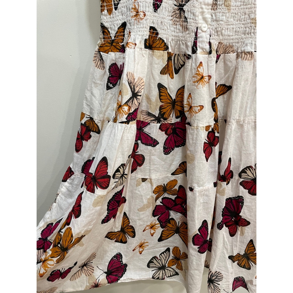 🍄50% White Midi Dress Butterfly - Picture 4 of 14
